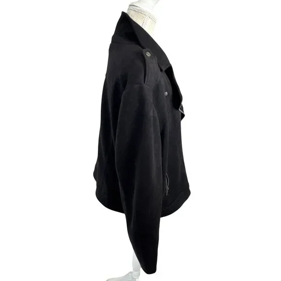 Philosophy Black Womens Motorcycle Jacket 2X Polyester Spandex Blend - Picture 4 of 8